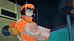  breast_expansion dissolving_clothes erect_nipples freckles glasses huge_breasts scooby-doo velma_dinkley 