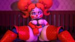 1girl bed circus_baby female_masturbation female_only five_nights_at_freddy&#039;s five_nights_at_freddy&#039;s:_sister_location looking_down masturbation pussy rubbing_pussy sexbot_circus_baby sitting solo_female