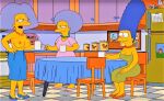  big_breasts erect_nipples marge_simpson patty_bouvier selma_bouvier the_simpsons topless 