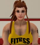  1girl 3d ass big_ass big_breasts breasts brigitte_(overwatch) brigitte_lindholm brown_hair cleavage clothed clothes clothing curvaceous curves curvy curvy_body curvy_female curvy_figure female_only hair jeremy_johnson_fun legs muscular overwatch overwatch_2 panties pose posing short_hair small_breasts solo_female standing sweater thick thighs underwear 