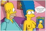  breasts homer_simpson marge_simpson nipples the_simpsons topless wvs 