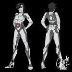 1boy 2020s 2021 2d 2d_(artwork) artist_name artist_signature ass black_background black_hair commission_art dark_background digital_media_(artwork) hair hair_over_one_eye hands_on_hips humanoid humanoid_robot male male_only mettaton mettaton_ex multiple_views nsfwgarbagedump nude nude_male pink_eyes robot robot_boy robot_humanoid simple_background solo_male undertale undertale_(series) video_game_character video_games