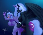  2014 2girls alicorn animal_genitalia anthro anus bdsm big_breasts black_fur blue_eyes blue_fur blue_hair blush bondage bound breasts cum cum_in_pussy cum_inside cutie_mark equine female female_only freckles_(artist) friendship_is_magic from_behind fur furry futa_on_female futanari hair horn horse horsecock huge_breasts long_tongue magic mammal my_little_pony nightmare_moon nude open_mouth penetration penis pony princess_luna selfcest sex sideboob size_difference square_crossover testicles tongue tongue_out vaginal vaginal_penetration wide_hips winged_unicorn wings 