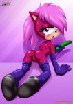  1girl all_fours anus ass bbmbbf blush dildo mobius_unleashed palcomix pussy sega sonia_the_hedgehog sonic_(series) sonic_the_hedgehog_(series) sonic_underground 