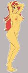  1girl alluring breasts completely_nude equestria_girls female_human female_only female_solo lips lipstick my_little_pony nipples nude nude_female smile steca sunset_shimmer sunset_shimmer_(eg) thelazyart 