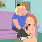  big_breasts chainmale chris_griffin family_guy female imminent_fellatio incest lois_griffin nude_female repost 