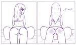  animeotk big_ass comic monochrome spank spanked spanking 