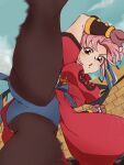 1girl anime ba_mimim_(pixiv) big_breasts dark_brown_eyes dragon_quest dragon_quest_dai_no_daibouken dragon_quest_the_adventure_of_dai female_only maam pink_hair solo_female solo_focus square_enix teen video_game_franchise