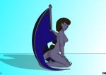 1girl angela_(gargoyles) breasts disney fab3716 female_only gargoyles sideboob solo solo_female tail wings