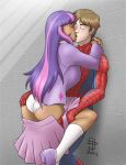 1boy 1girl 2014 ass callmepo closed_eyes clothed crossover dark-skinned_female dark_skin female friendship_is_magic humanized interracial kissing long_hair male male/female marvel my_little_pony panties peter_parker pinupsushi removing_skirt skirt spider-man spider-man_(series) twilight_sparkle twilight_sparkle_(mlp) undressing white_panties