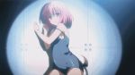  1boy 1girl animated animated_gif barefoot blue_swimsuit censored censorship fellatio female human male momo_velia_deviluke one-piece_swimsuit oral penis pink_eyes pink_hair popsicle sexually_suggestive short_hair source_request swimsuit tail to_love-ru to_love-ru_darkness 