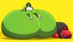 2_girls big_breasts butt_expansion d1g1talf4ce dat_ass gigantic_ass marvel red_she-hulk she-hulk