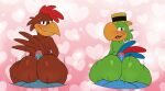  2020 absurd_res anthro ass avian bird blue_fur blush bottomless bubble_ass bubble_butt chicken chihuahua dat_ass disney edit faceless_male foursome galliform gallus_(genus) genitals half-closed_eyes heart_background hearts high_res hot_dogging jerseydevil jose_carioca king_nacho looking_at_viewer looking_back male male/male male_only miguel_(rainbow_butterfly_unicorn_kitty) narrowed_eyes open_mouth panchito_pistoles parrot penis phasianid quadruped rainbow_butterfly_unicorn_kitty teeth the_three_caballeros tongue toy_dog yaoi yaoi 