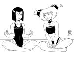 2_girls callmepo dc_comics female female_only jinx pinupsushi raven_(dc) swimsuit teen_titans