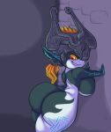 ass_focus big_ass big_breasts breast_squish breasts dat_ass female grey_body grey_skin headgear humanoid humanoid_pointy_ears imp imp_midna joelasko long_hair midna multicolored_body multicolored_skin neon nintendo nipples one_eye_covered orange_hair prehensile_hair red_eyes short_stack small_breasts solo the_legend_of_zelda the_legend_of_zelda:_twilight_princess thicc thick thick_ass thick_thighs twili_(species) twilight_princess two_tone_body two_tone_skin yellow_sclera