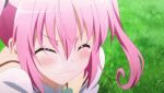  animated animated_gif breasts female gif licking male nana_asta_deviluke nipples pink_hair shirt_lift small_breasts tail to_love-ru to_love-ru_darkness tongue 
