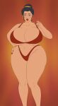 avatar:_the_last_airbender azula bikini black_hair brown_eyes earrings gigantic_ass gigantic_breasts hand_on_hip hourglass_figure milf necklace nickelodeon saturnxart sexy sexy_ass sexy_body sexy_breasts surprised