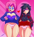  2girls cute flashing nevarky panties 