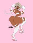 2021 aisha_clanclan alien ass big_ass breasts capcom cat_ears cat_paws cat_tail catgirl cosplay darkstalkers felicia frostbiteboi green_eyes grin halloween looking_at_viewer looking_back outlaw_star pointy_ears short_hair smile wide_hips wink