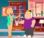  breasts chris_griffin erect_nipples family_guy lois_griffin shaved_pussy thighs 