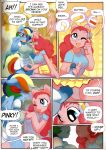  comic friendship_is_magic futanari hoofbeat leche_(artist) muffins my_little_pony pinkie_pie rainbow_dash yuri 