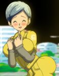 1girl anime_milf ass big_ass big_breasts blue_hair breasts bulma_brief clothed_female dragon_ball dragon_ball_super dragon_ball_super:_super_hero female_focus female_only high_res huge_breasts hypnohouse mature mature_female milf short_hair solo_female solo_focus
