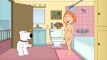  bathroom blackzacek breasts brian_griffin cmdrzacek erect_nipples family_guy lois_griffin nude shaved_pussy thighs 