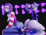  2_girls 3d animated ass bouncing_ass clothes_swap cosplay crossover dat_ass dc_comics dcau female female_only grey_skin huge_ass loop no_sound prevence rachel_roth raven_(dc) sienna_contiello skullgirls squigly_(skullgirls) teen_titans thick_thighs twerking video young_adult 