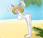 1girl anthro anthro_only beach blonde_hair carrot_(one_piece) female_only furry helix one_piece rabbit tagme white_fur