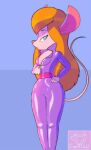  1girl animated anthro breasts chip_&#039;n_dale_rescue_rangers clothed clothing cupofuwu disney female female_only gadget_hackwrench hair long_hair mammal mouse mp4 murid murine nipples no_sound rodent solo solo_female video webm 