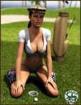 breasts clothes golf golf_ball golf_club sydgrl3d
