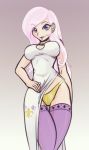 1girl breasts cameltoe cleavage dress female_only fleur_de_lis_(mlp) friendship_is_magic humanized my_little_pony panties presenting scorpdk solo_female stockings teasing