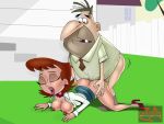 ahegao ass_grab big_nose breasts brown_hair cartoonza.com cheating_wife closed_eyes doggy_position johnny_test lila_test male/female motion_lines mr._henry_teacherman netorare open_mouth outside socks watermark web_address
