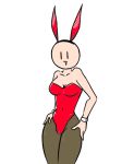 1girl art bunny_costume bunny_ears bunny_girl bunnysuit reference_work simple_background simple_face 