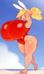  1girl adventure_time angstrom big_breasts blonde_female blonde_hair breasts female_only fionna_and_cake fionna_the_human fionna_the_human_girl giant_breasts gigantic_breasts huge_breasts massive_breasts swimsuit 
