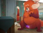 1girl absurd_res aged_up ahe_gao ailurid anthro bodily_fluids breast_play breasts crouching dildo dildo_in_pussy dildo_insertion disney dripping female_masturbation female_only genital_fluids groping_breasts high_res ilovejudyhopps inside looking_pleasured mammal masturbation mei_lee nipples overweight penetration pixar pussy pussy_juice red_panda self_fondle sex_toy sex_toy_in_pussy sex_toy_insertion sitting tongue tongue_out turning_red vaginal_insertion vaginal_penetration