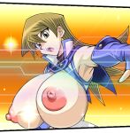  1girl alexis_rhodes big_breasts bimbo bitch blonde_hair breastless_clothes breasts breasts_out brown_eyes game_mod gigantic_breasts horny huge_breasts huge_nipples large_areolae long_hair looking_at_viewer milf mod nipples open_mouth rochestedorm sexy slut tenjouin_asuka whore yu-gi-oh! yu-gi-oh!_duel_links yu-gi-oh!_gx 