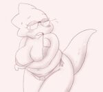 1_girl 1girl 2020s 2022 adorable alphys alphys_(undertale) anthro anthro_only aruput aruput_ut barely_visible_genitalia belly big_breasts bikini blush breasts cameltoe chubby chubby_anthro chubby_belly chubby_female cute embarrassed female_anthro female_only glasses huge_ass lizard lizard_girl lizard_tail micro_bikini monster monster_girl non-mammal_breasts pussy pussy_peek reptile reptile_girl reptile_tail scalie simple_background solo_anthro solo_female sweat sweatdrop swimsuit tail undertale undertale_(series)