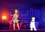  big_breasts brian_griffin erect_nipples erect_penis family_guy huge_penis meg_griffin shaved_pussy stockings thighs 