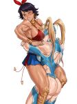 2_girls ass bear_hug big_ass big_breasts blonde_hair breasts capcom catfight clothed_female crossover dark-skinned_female dark_skin eyes female_focus female_only josie_rizal long_hair nutro rainbow_mika short_hair street_fighter t-back_thong thick_thighs thighs twin_tails video_game_character video_game_franchise wrestling_mask wrestling_outfit