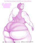  1girl 2023 2d 2d_(artwork) adventure_time ass big_ass cuddlecore female_only high_res high_resolution huge_ass monochrome muscular muscular_female pinup solo_female solo_focus susan_strong thick_ass thick_legs thick_thighs wide_hips 