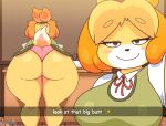  2_girls 2girls absurd_res animal_crossing anthro ass bent_over big_ass big_breasts black_nose blush_stickers breasts brown_eyes bubble_butt canine clothed clothing derpybelle desk domestic_dog english_text female female_only fur furry furry_female furry_only hi_res huge_ass indoors isabelle_(animal_crossing) jhenightfox looking_at_viewer mammal multiple_girls nintendo panties pantyshot pink_panties qzk_forte sexy sexy_ass sexy_body sexy_breasts shih_tzu signature skirt_caught_on_tail smelly_ass smile tail text thick_thighs underwear upskirt wide_hips yellow_body yellow_fur 
