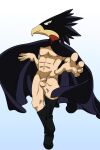 1boy 2010s 2019 abs animal_head animal_humanoid avian avian_humanoid balls beak bird_humanoid black_boots black_cape boku_no_hero_academia boots cape clothed clothing flaccid flaccid_penis footwear fryegg fumikage_tokoyami glans gradient_background humanoid light-skinned_male light_skin looking_at_viewer male male_nipples male_only muscular muscular_male my_hero_academia nipples partially_clothed partially_clothed_male partially_nude penis reaching_towards_viewer red_eyes simple_background solo_male testicle testicles tokoyami_fumikage yellow_beak