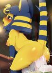 1girl anal anal_penetration animal_crossing ankha ankha_(animal_crossing) anthro areola blush bodily_fluids breasts censored_genitalia cum cum_in_ass cum_inside dagasi domestic_cat double_penetration ejaculation felid feline felis genital_fluids genitals humanoid_genitalia humanoid_penis impregnation_risk male male/female mammal nintendo nipples non-euclidean_sex penetration penis pink_areola pink_nipples portal_penis portal_sex raymond_(animal_crossing) saliva sasha_(animal_crossing) sex sweat sweatdrop thinking_with_portals tongue tongue_out 