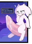  1girl anthro bakap bodily_fluids cave_story cum english_text fur genital_fluids genitals hand_on_face lagomorph male male/female mammal mimiga nose_scar nude open_mouth penis pussy size_difference sue_sakamoto text white_body white_fur 