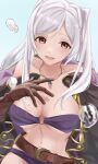  1girl 1girl alluring alternate_costume bikini breasts female_only fire_emblem fire_emblem_awakening fire_emblem_heroes insukino1 looking_at_viewer nintendo official_alternate_costume open_mouth purple_bikini purple_swimsuit robin_(fire_emblem) robin_(fire_emblem)_(female) swimsuit 
