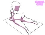  1girl 1girl 1girls ass ass_focus big_ass big_ass bubble_butt cartoon_network clothed cuddlecore dat_ass female_focus female_only garnet_(steven_universe) huge_ass lying_down lying_on_stomach milf pinup steven_universe thick_ass thick_lips thick_thighs white_background wide_hips yoga 