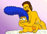  ass bent_over breasts cheating_wife cum erect_nipples glasses marge_simpson ned_flanders orgasm_face the_simpsons thighs vaginal 
