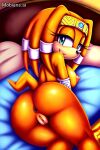 ai_generated anthro anus bed booty breasts butt butthole female_only mobians.ai pussy sega sonic_the_hedgehog_(series) thick_thighs tikal_the_echidna