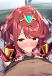 1boy 1girl :&gt;= ai_generated big_breasts breasts fellatio female_focus high_res male/female necromancer_(artist) oral patreon patreon_paid patreon_reward pov pyra red_eyes red_hair short_hair solo_focus stable_diffusion xenoblade_(series) xenoblade_chronicles_2